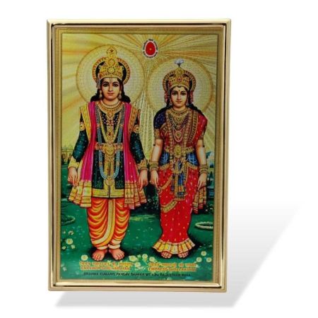 Laxmi Narayan Golden Photo Frame (Size 9″ X 12″)